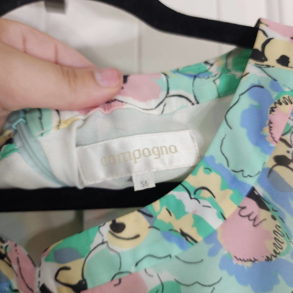 Compagna Womens Dress Vtg Korean Floral Coquette Mini Cottagecore Prairie Sz S - Picture 6 of 11